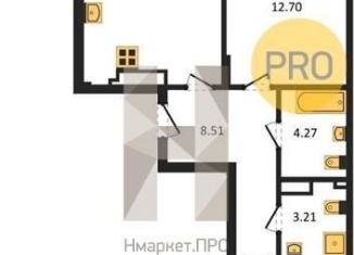 2-комнатная квартира на продажу, 66.8 м2, Калининград