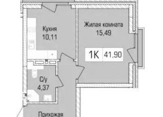 1-ком. квартира на продажу, 41.9 м2, Новосибирск