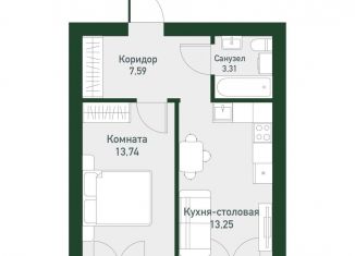 Продаю 1-комнатную квартиру, 37.9 м2, Екатеринбург