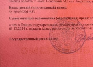 Продажа участка, 5 сот., Омск, садоводческое некоммерческое товарищество Энергетик, 503