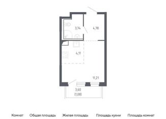 Продается квартира студия, 24.9 м2, Тюмень, жилой комплекс Чаркова 72, 1.1