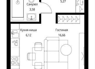 Квартира на продажу студия, 31.6 м2, Москва, метро Верхние Лихоборы