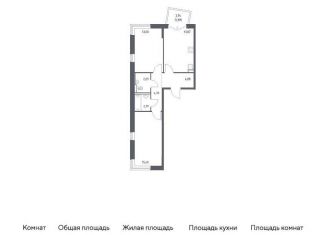 Продается двухкомнатная квартира, 58.3 м2, поселение Филимонковское, жилой комплекс Квартал Марьино, к4