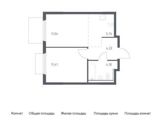 Однокомнатная квартира на продажу, 36.5 м2, деревня Мисайлово, Каширское шоссе - Молоково - Андреевское