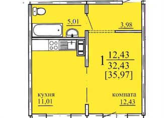 Продается 1-ком. квартира, 36 м2, Екатеринбург, Ракетная улица, 19