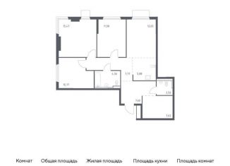 Продажа 3-комнатной квартиры, 86.8 м2, Московская область, Каширское шоссе - Молоково - Андреевское