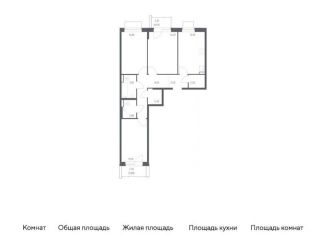 Продам 3-комнатную квартиру, 78.9 м2, Москва, жилой комплекс Квартал Западный, 6