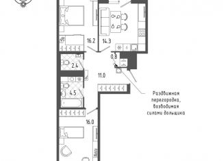 Продам двухкомнатную квартиру, 67 м2, Санкт-Петербург, Измайловский бульвар, 11, ЖК Галактика