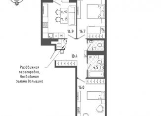 2-комнатная квартира на продажу, 68.1 м2, Санкт-Петербург, Измайловский бульвар, 11, Адмиралтейский район