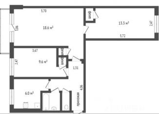 Сдам 3-комнатную квартиру, 61 м2, Москва, Ташкентская улица, 22к2, метро Рязанский проспект