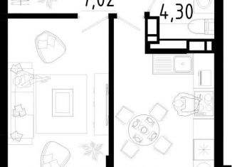 Продажа 1-ком. квартиры, 40.4 м2, Краснодар, Агрономическая улица, 2/1, Прикубанский округ