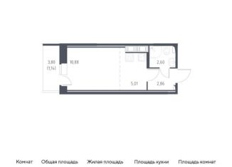 Продаю квартиру студию, 22.3 м2, Колпино, Балканская дорога, 12к2, ЖК Новое Колпино