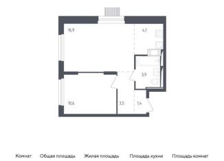 Продается 1-комнатная квартира, 40.4 м2, Мытищи, жилой комплекс Мытищи Парк, к4.2