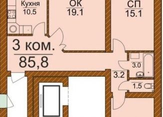 Продам трехкомнатную квартиру, 85.8 м2, Томск, улица Матросова, 3, ЖК Матросова