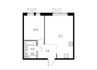 Продажа 1-комнатной квартиры, 41.1 м2, Котельники, микрорайон Парковый, 1к2