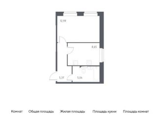 Продажа 1-комнатной квартиры, 32.1 м2, посёлок Песочный