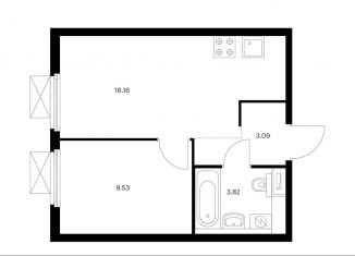 Продается 1-ком. квартира, 32.6 м2, Москва, жилой комплекс Лосиноостровский Парк, к1/1, ЖК Лосиноостровский Парк