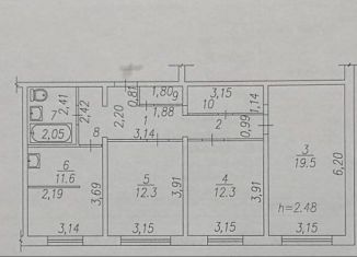 Продаю 3-комнатную квартиру, 76.8 м2, Новокузнецк, проспект Н.С. Ермакова, 36, ЖК Новый Город