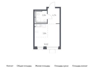 Квартира на продажу студия, 21.6 м2, посёлок Мирный, ЖК Томилино Парк, жилой комплекс Томилино Парк, к5.4