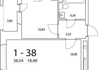 Продажа 1-комнатной квартиры, 38.2 м2, Санкт-Петербург, Планерная улица, 95к1, ЖК Нью Тайм