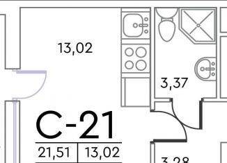 Квартира на продажу студия, 21.8 м2, Санкт-Петербург, Планерная улица, 97к2, ЖК Нью Тайм