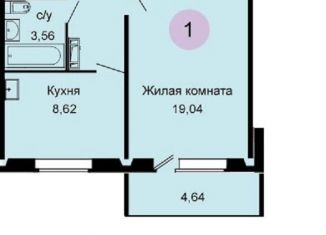 Продается однокомнатная квартира, 40 м2, Новосибирск, улица Петухова, 99/2, метро Площадь Маркса