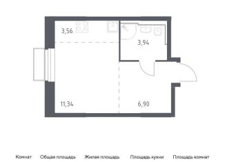 Квартира на продажу студия, 25.7 м2, городской округ Красногорск, жилой комплекс Квартал Строгино, к2