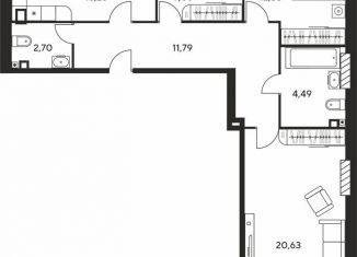 3-ком. квартира на продажу, 80 м2, Ростов-на-Дону, Ашхабадский переулок, 2/46, ЖК Ленина, 46