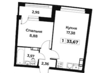 Продается 1-ком. квартира, 33.7 м2, Ленинградская область, проспект Авиаторов Балтики, 29к2