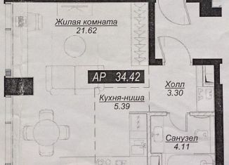 Продам однокомнатную квартиру, 34.3 м2, Москва, 4-я улица Марьиной Рощи, 12к2, район Марьина Роща