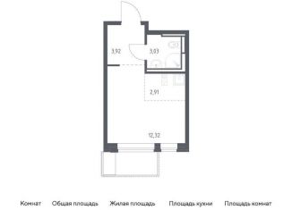 Продается квартира студия, 22.2 м2, Московская область, жилой комплекс Прибрежный Парк, 10.2
