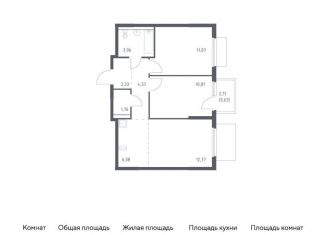 Продается двухкомнатная квартира, 54.6 м2, деревня Мисайлово, Каширское шоссе - Молоково - Андреевское