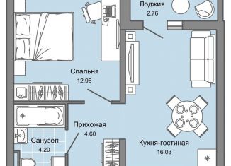 Продажа 2-комнатной квартиры, 39 м2, Ульяновск