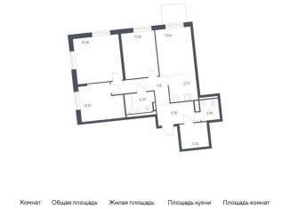 Продажа трехкомнатной квартиры, 83 м2, Ленинградская область
