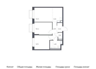 Продаю двухкомнатную квартиру, 51.7 м2, посёлок Мирный, жилой комплекс Томилино Парк, к6.1