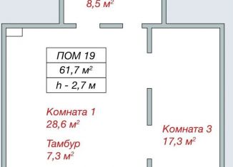 Торговая площадь в аренду, 61.7 м2, Москва, жилой комплекс Саларьево Парк, 27