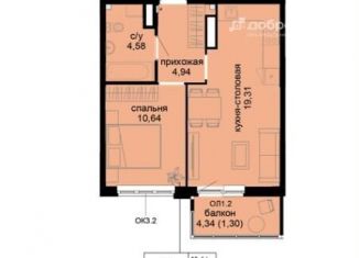 Продам 1-комнатную квартиру, 40 м2, Екатеринбург, улица Стрелочников, 8А, метро Площадь 1905 года