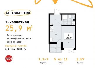 Продается квартира студия, 25.9 м2, Ленинградская область