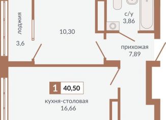 Продается 1-комнатная квартира, 40.5 м2, Екатеринбург, Верх-Исетский район
