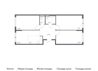 Продается 3-комнатная квартира, 80.5 м2, село Остафьево, жилой комплекс Остафьево, к20