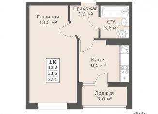 Продажа 1-ком. квартиры, 37.1 м2, Ставрополь, микрорайон № 28