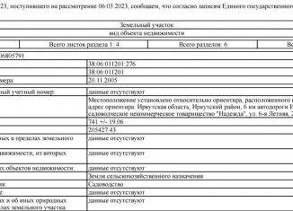 Продажа участка, 7.4 сот., СНТ Надежда, 6-я Летняя улица, 274