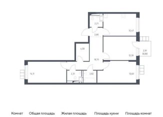Продам трехкомнатную квартиру, 78.7 м2, Москва, жилой комплекс Алхимово, к9