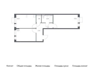 Продам 2-комнатную квартиру, 59.9 м2, Московская область