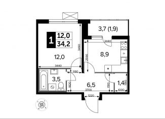 Продам 1-комнатную квартиру, 34.2 м2, Москва, САО