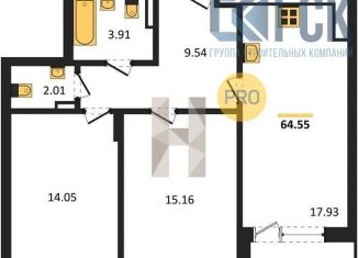 Продам двухкомнатную квартиру, 64.6 м2, Воронеж, Коминтерновский район, Московский проспект, 66