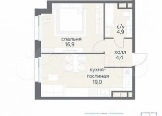Продается 1-комнатная квартира, 45.2 м2, Москва, метро Терехово, 1-й квартал, к5