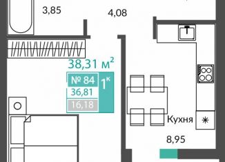 Продаю однокомнатную квартиру, 36.8 м2, Перовское сельское поселение