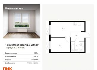 Продажа 1-ком. квартиры, 32.5 м2, Москва