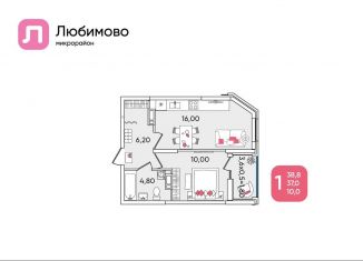 Продаю 1-комнатную квартиру, 38.8 м2, Краснодарский край